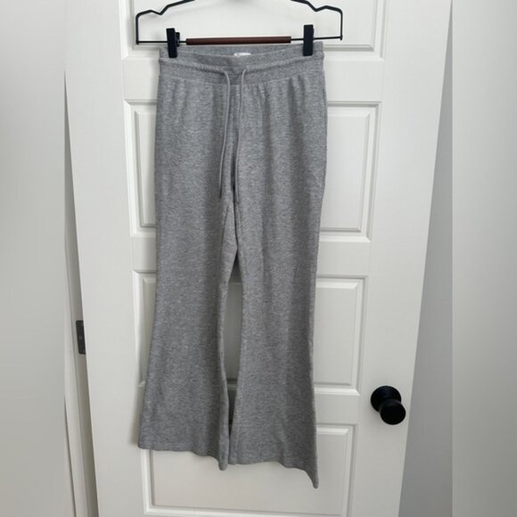Aritzia Sunday Best Gray Flare Waffle Knit Pants - Picture 3 of 5